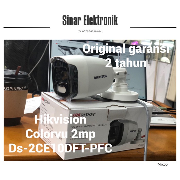 Camera outdoor colorvu 2mp HIKVISION DS-2CE10DFT-PFC full time color