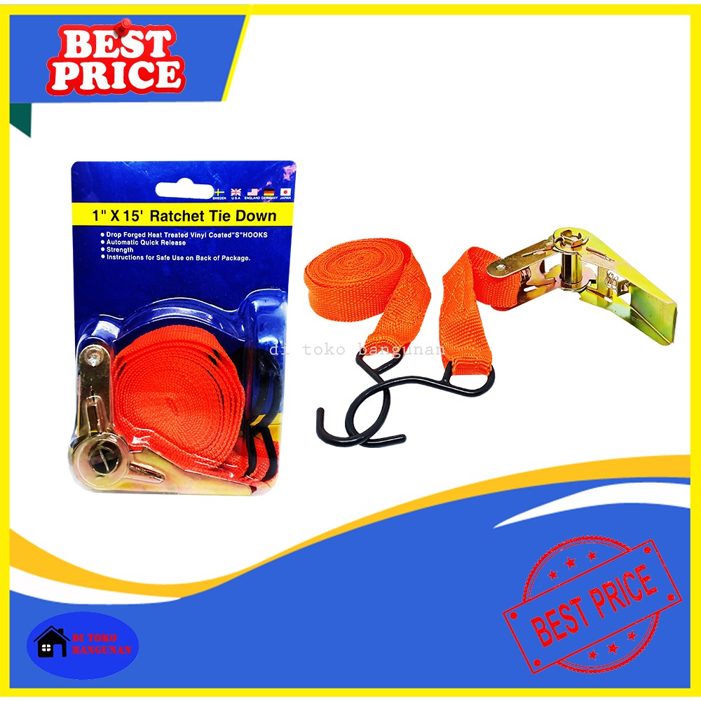 Tali Pengikat Barang Ratchet 4.5 Meter