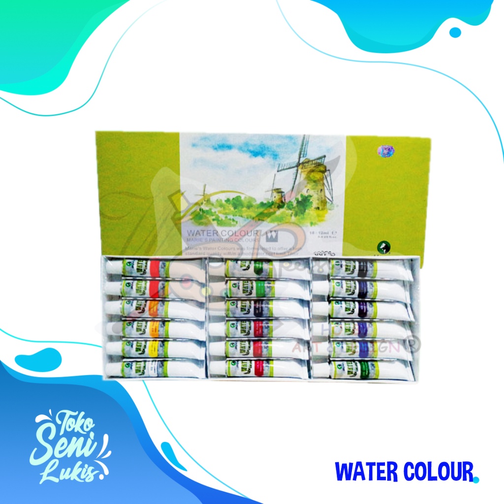 

MARIES WATERCOLOR SET 18 WARNA E1388B CAT AIR