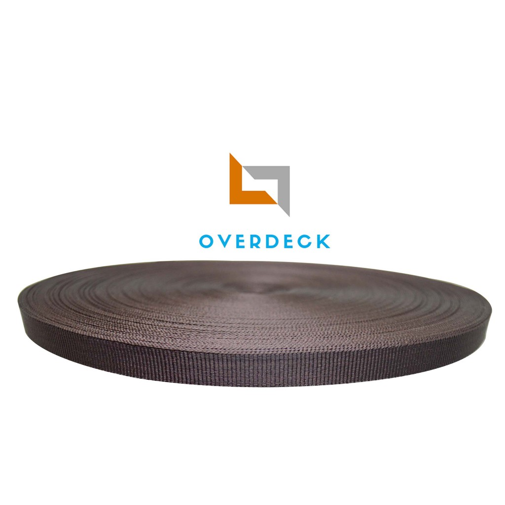 

45 METER TALI WEBBING TALI STRAP 1.2 CM - PCR V 12 COKLAT KOPI
