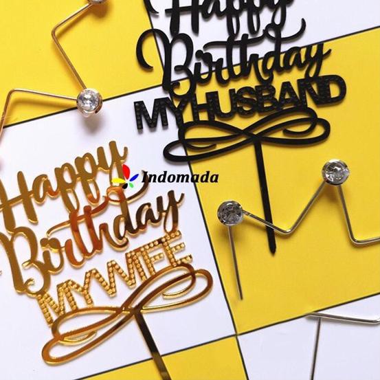 BEST SELLER Indomada Topper Acrylic Happy Birthday 