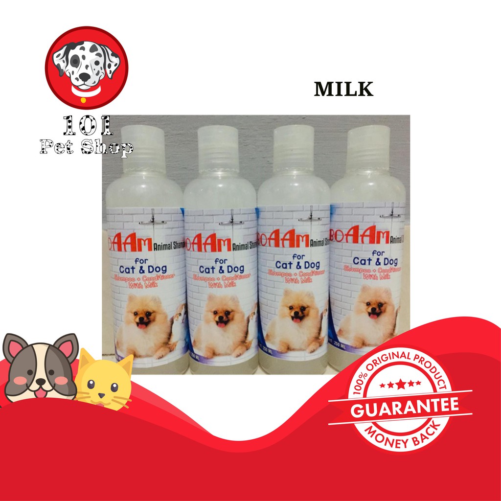 BOAAM SHAMPOO KUCING &amp; ANJING CONDITIONER WITH MILK 250ML