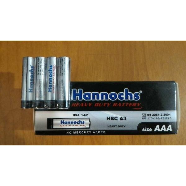 Baterai batre Hannochs AAA atau AA3 dan AA atau A2 Per pcs