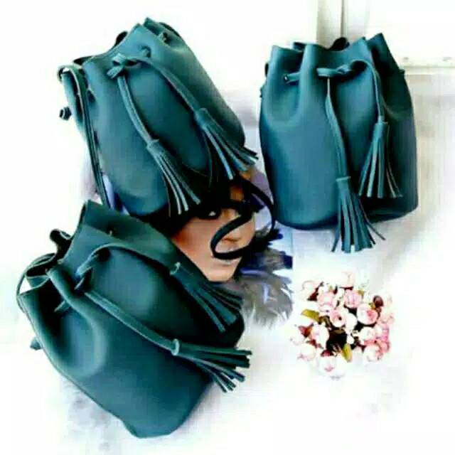 Tas Selempang  / Tas Serut / Bucket Bag Kulit