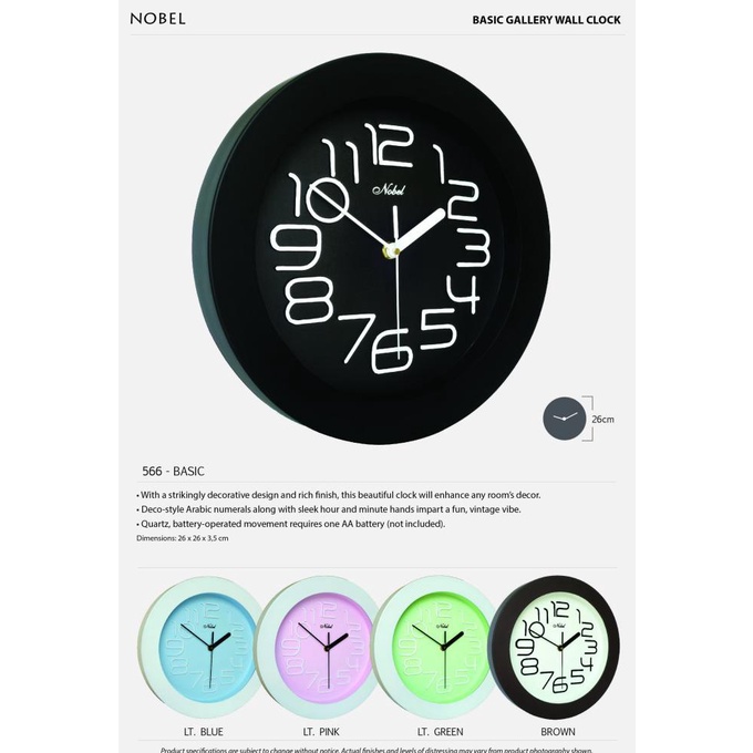 Kusus Hari Ini Jam Dinding Nobel 566 Diameter 31Cm Terlaris