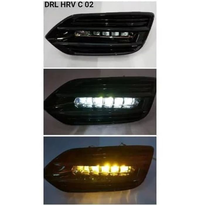 DRL LED cover Foglamp RUNNING SEIN Model Prestige HRV 2018 2019 2020 2021 2022 Sebelum All New HRV 2