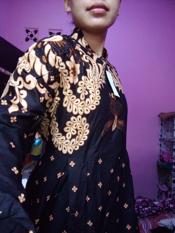 Baju Batik Couple Gamis Jumbo Murah Pasangan Modern Muslim Klyn 021 Cg - Andara