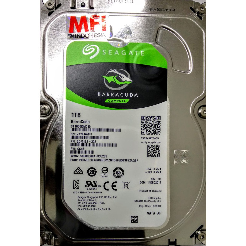 Harddisk Internal Seagate Barracuda 1TB 3.5inch