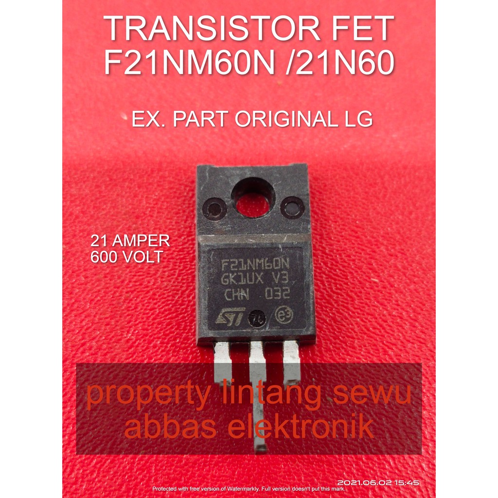 TRANSISTOR FET F21NM60N 21N60  original korea ex LG