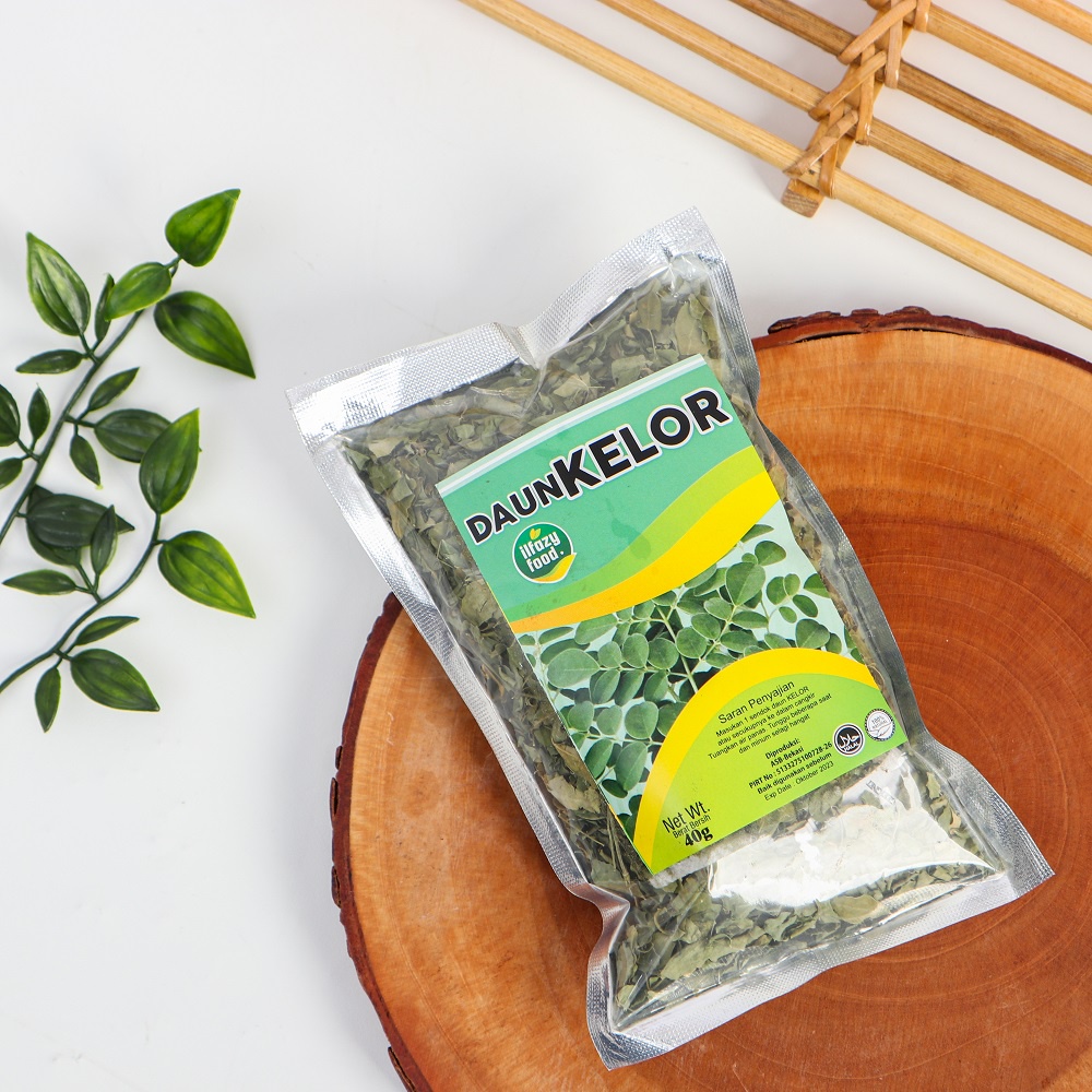 ILFAZY FOOD Teh Daun Kelor Moringa 50 gram gratis 1 gula aren 100 gram