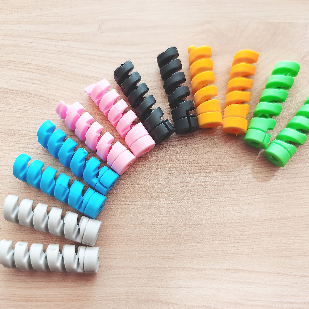 [Spiral Cable Protector Cable Winder Clip] [Phones Charging CableSilicone Cable winder Protective]