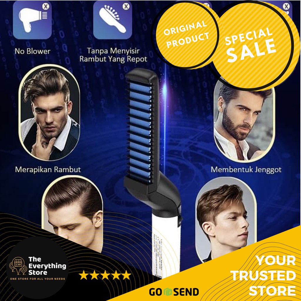SISIR RAMBUT PRIA/ SISIR RAMBUT ELEKTRIK / SISIR RAMBUT DAN JENGGOT / SISIR PORTABLE PRIA