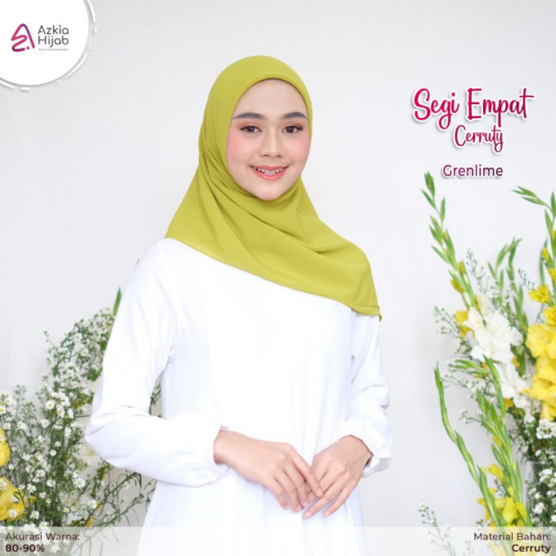 Segi empat ceruty Azkia hijab new