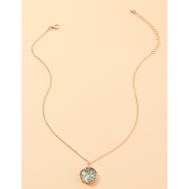 LRC Kalung Fashion Geometric Round Resin Alloy K4582X