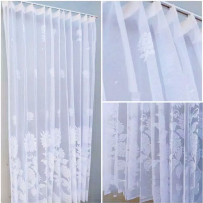 VITRASE GORDEN JENDELA MINIMALIS MOTIF BUNGA UKURAN LEBAR 200 TINGGI 200