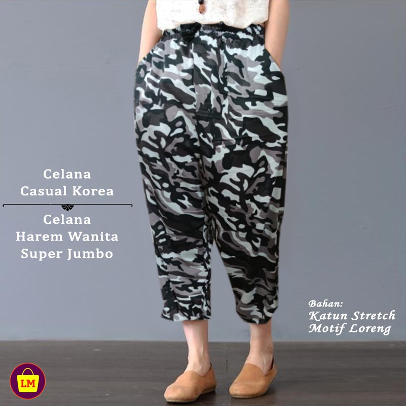 TERMURAH TERLARIS Celana Casual Korea/Celana Harem Wanita Super Jumbo TERBARU LMS 20056 20059 20062