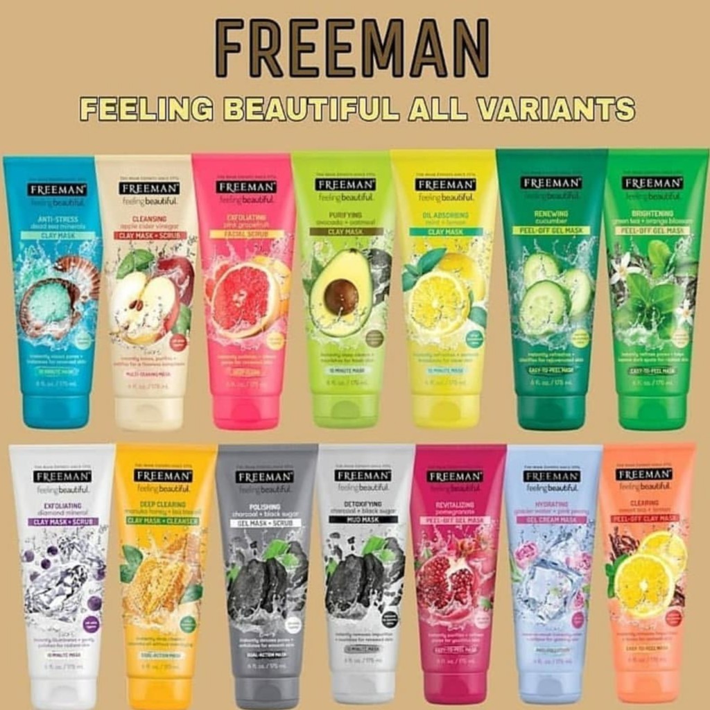 ALL VARIAN Freeman Masker Wajah Original 175ml | Shopee