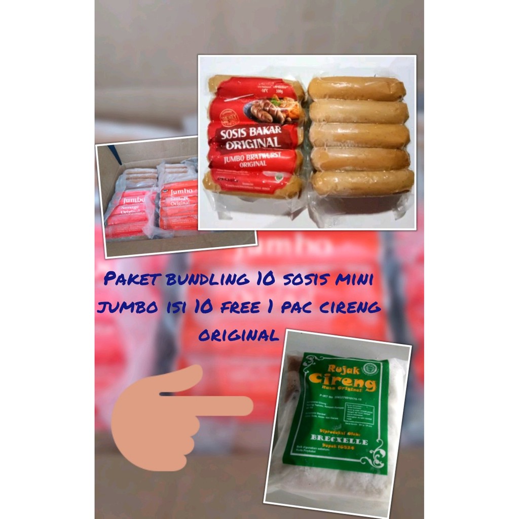 

Paket Bundling 10 Sosis Mini Jumbo Free 1 Cireng