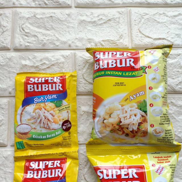 Super Bubur Buryam Sachet 22gr Makanan Instan Instant Lezat Rasa Ayam 22g 22gram 22 g gr gram