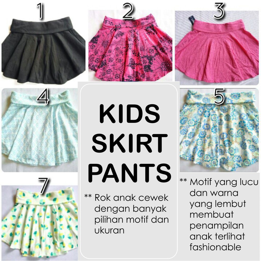 FLARE SKIRT - Rok Flare Anak Cewek Rok Lipat Pendek A line