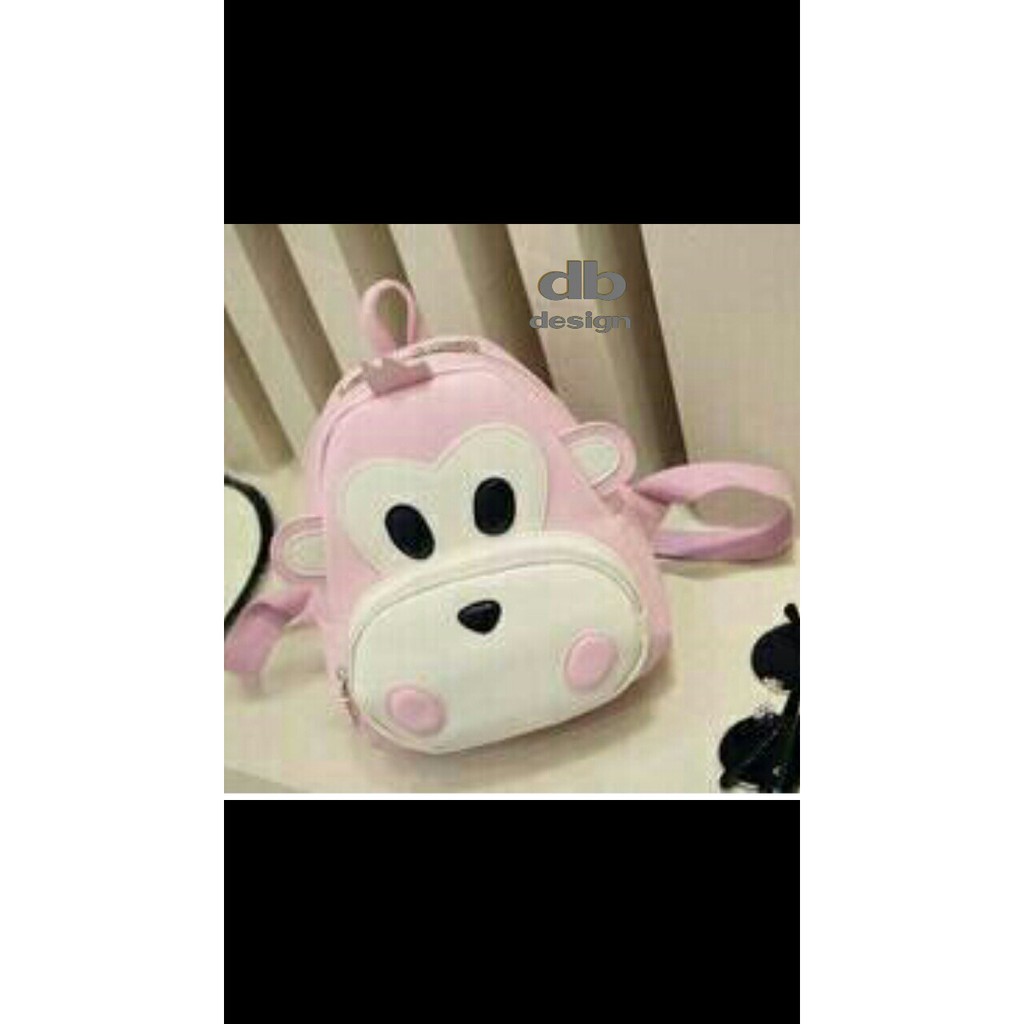 Tas Ransel Backpack Monkey Monyet Korea School sekolah