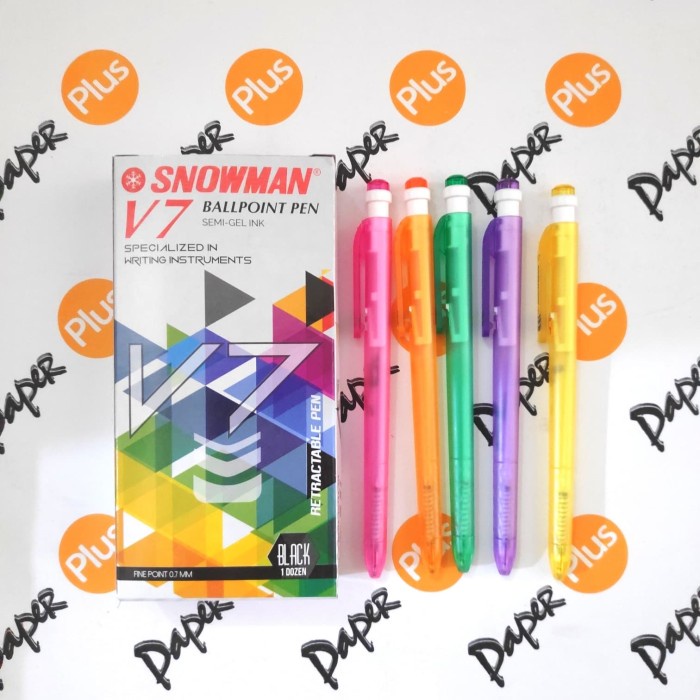 

Gaya Pulpen / Ballpoint Snowman V7 Berkualitas