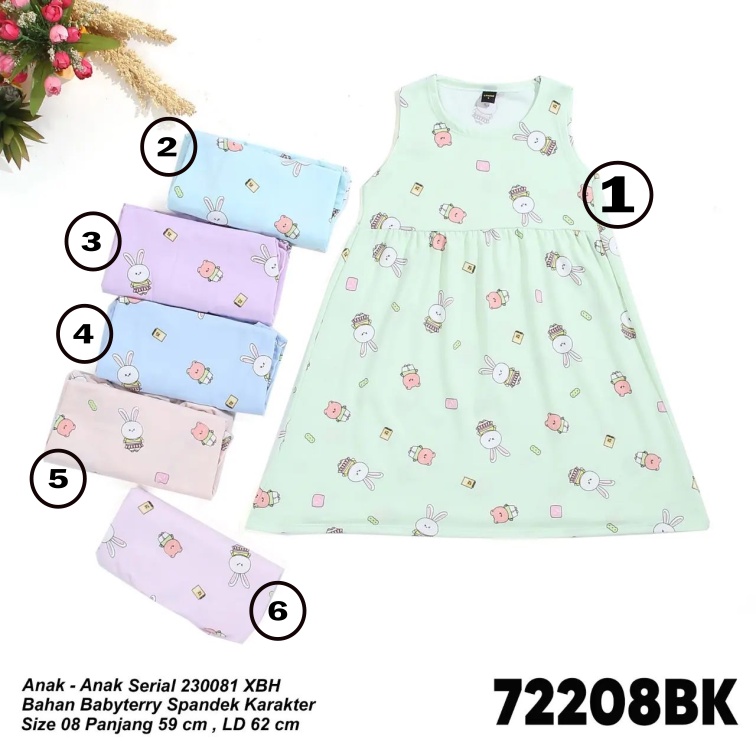 LEMONE for Girls Baby Terry Spandex 08 72208BK081 Dress Daster mini anak perempuan 6-8 tahuncewek Mo