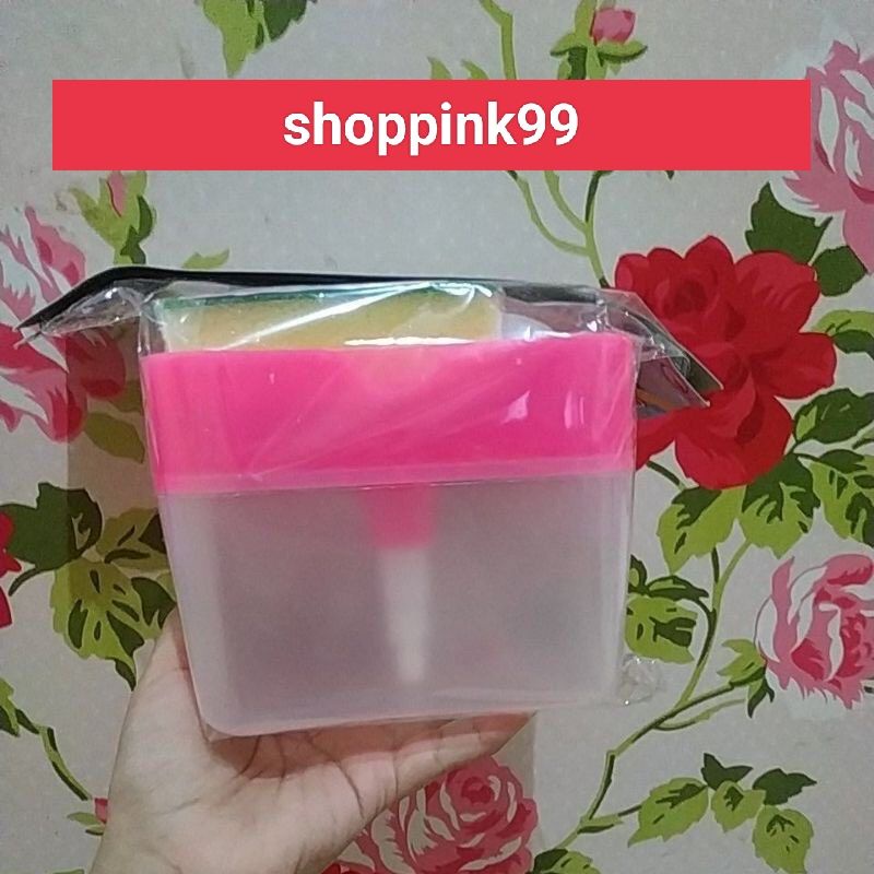 Dispenser sabun cuci piring wadah sabun tempat warna pink