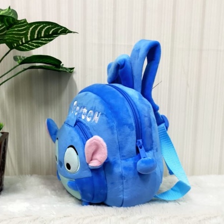 Toysopedia Backpack Anak Paud Stitch/Ransel 2Resleting/Tas Anak Perempuan