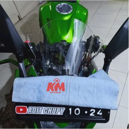 Visor Windshield Ninja 250rr Mono 250 sl Jenong Hitam Dan Bening Tebal 3 mm Panjang 32,8 cm