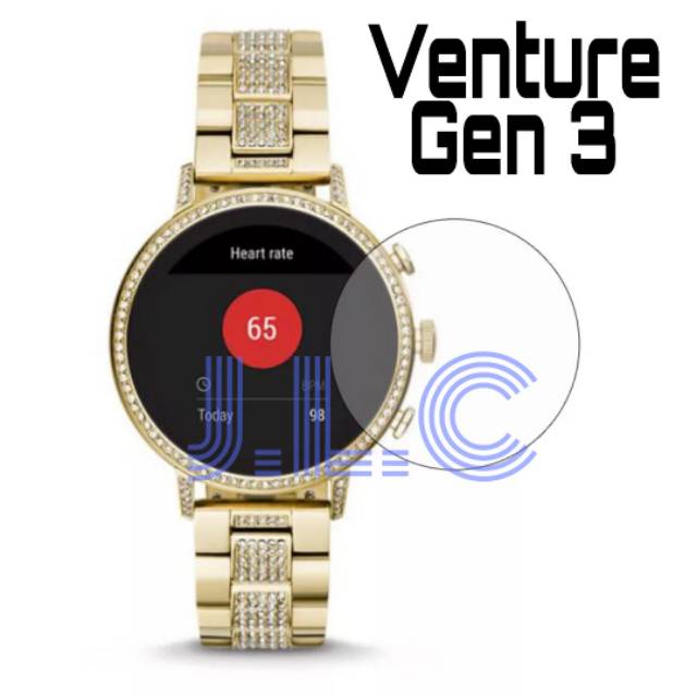 Anti Gores Kaca Tempered Glass Fossil Q Venture HR Gen 3 Screen Guard Pelindung Layar Jam Tangan