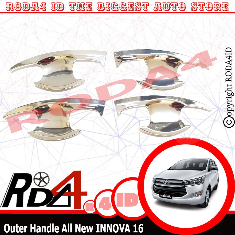 Outer  Mangkok Handle All New Innova 2016 Polos Full Chrome