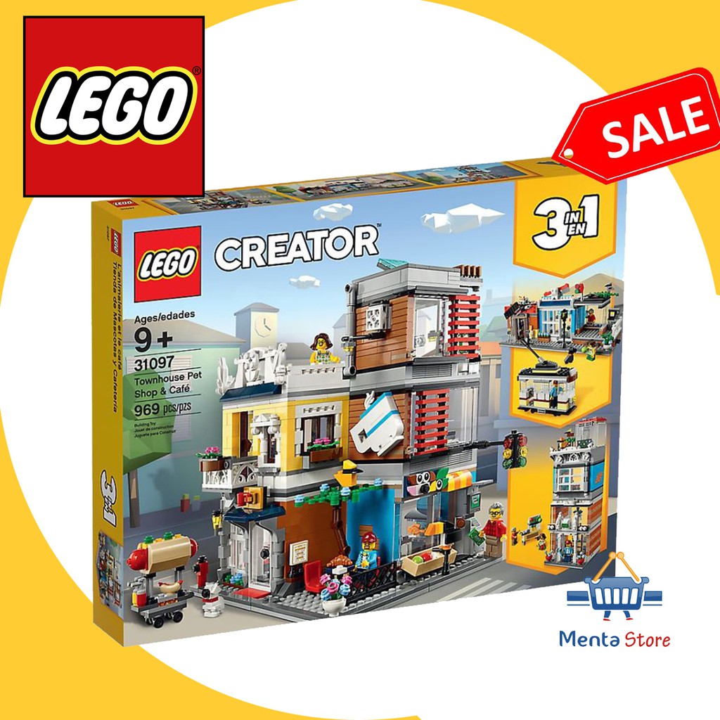 LEGO 31097 CREATOR Townhouse Pet Shop & Café Koleksi Hadiah Anak Toy