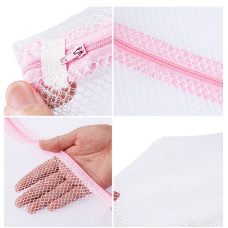 kantong tas laundry jaring resleting laundry bag net zipper dan bra