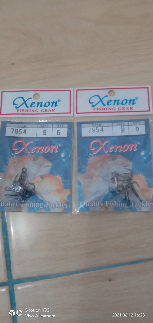 Treble Hook Xenon No 7,8,9,10