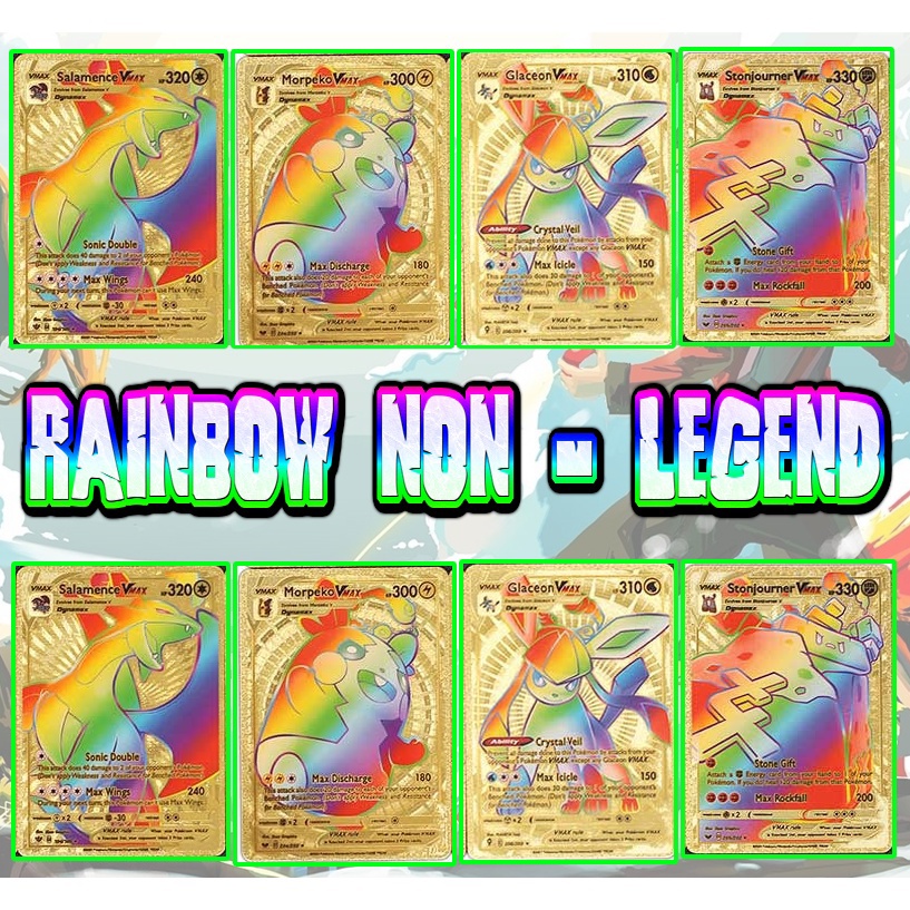 GOLD FOIL KARTU POKEMON TCG - VMAX RAINBOW NON LEGEND