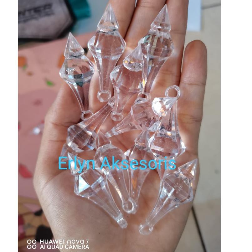 PAKET KRISTAL AKRILIK 18/20/25MM UNTUK MERONCE/Kristal akrilik 1pons + Ring/Kristal akrilik kiloan E