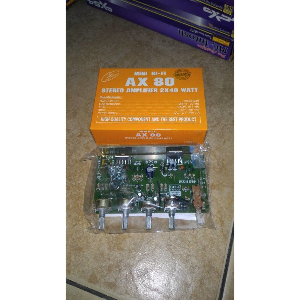 kit power amply speker aktif 40 watt stereo AX80