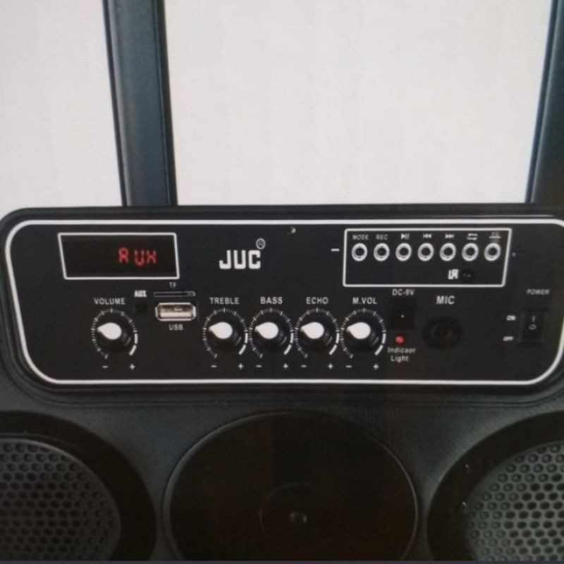 JUC SPEAKER PORTABLE MEETING JUC 12 INCH P12 BLUETOOTH LAMPU DISCO MANTAP
