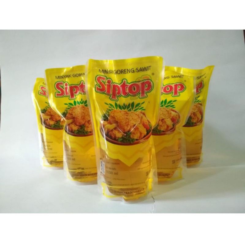

minyak goreng kemasan Siptop 1000ml pouch dan botol