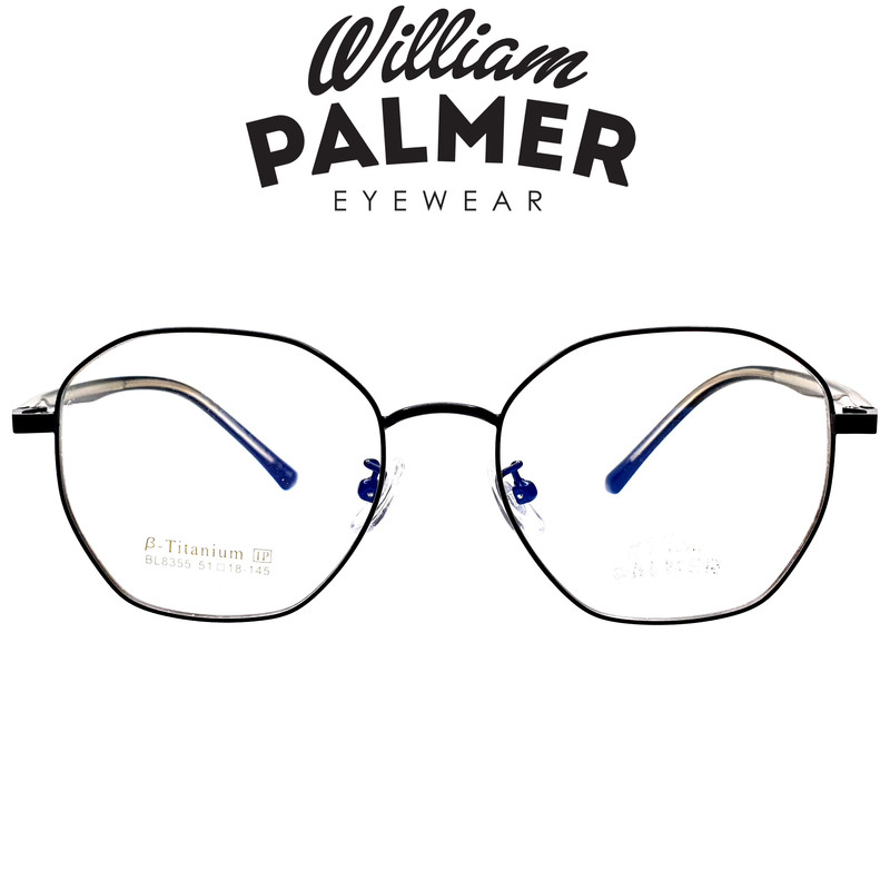 William Palmer Kacamata Pria Wanita Titanium 8355 C5 Black