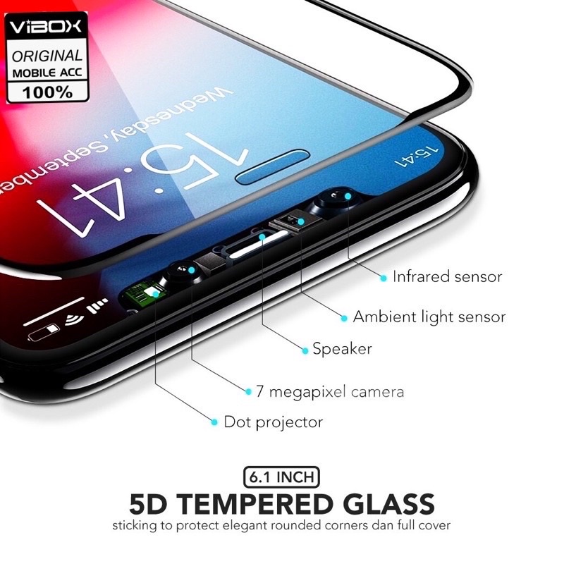 PROMO TEMPERED GLASS FULL COVER 21D VIBOX ALL TYPE handphone NON GARANSI