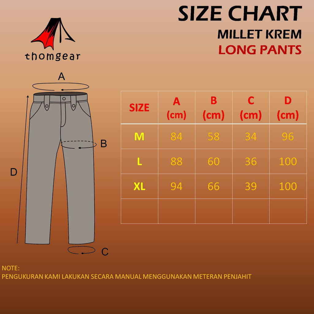 Celana Gunung Millet Terusan Thomgear Paiton Probolinggo