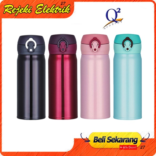 Termos Stainless Steel 400 mL Q2 6040 Thermos Tahan Pas Dingin - Thermos Kancing