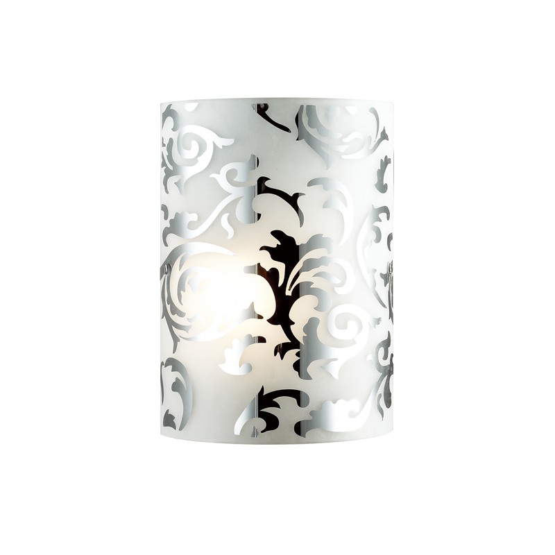 3+ Lampu Dinding / Wall Lamp White Chrome Glass  DL-WL1206-RCC-AH