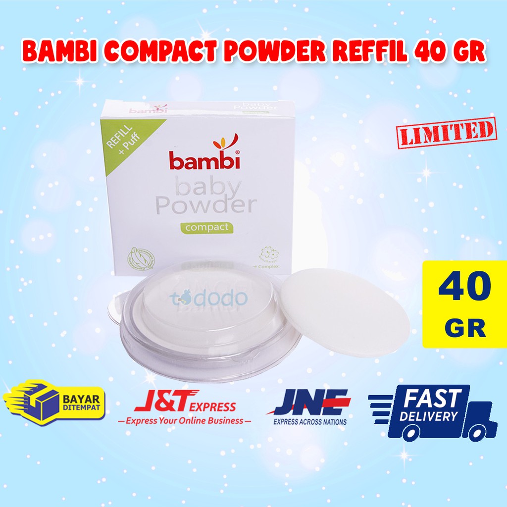 Bambi Compact Powder Reffil 40gr - Bedak Padat Bayi