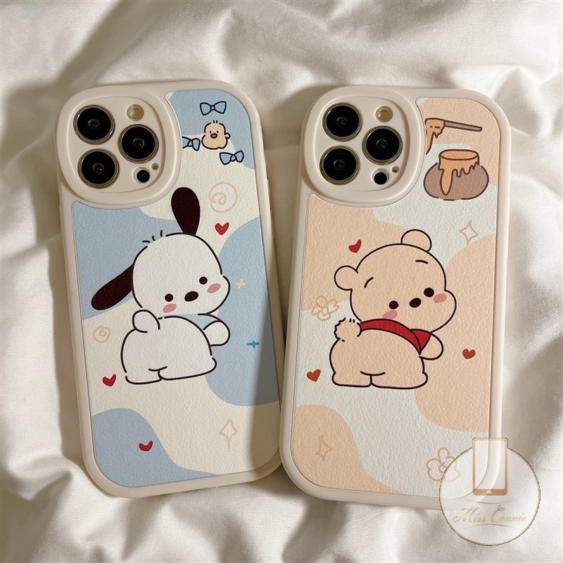 Case Compatible for iPhone 7 8 Plus 11 12 13 14 Pro Max 7Plus 8Plus XR 6 6s Plus X XS MAX 11Pro Max SE 2020 Cute Cartoon Pacha Dog Winnie The Pooh TPU Soft Silicon Back Cover