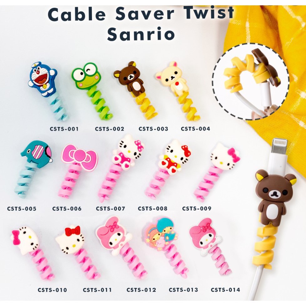 BAJ Cable Saver TWIST/ Cable Protector SPIRAL / Pelindung Ujung Kabel (Android &amp; Apple) MULTIFUNGSI - SS063