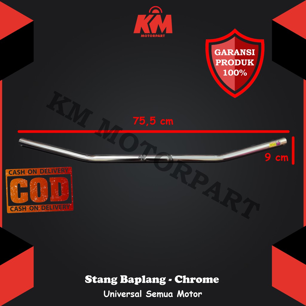 Stang Baplang Panjang 75,5 cm Stir Modif Setang Variasi Racing Motor Vixion R15 Megapro Tiger RxKing