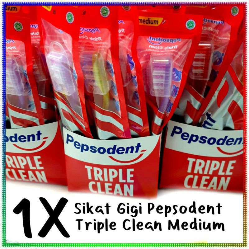 Sikat Gigi Pepsoden Triple Clean/Pasta Gigi Pepsoden